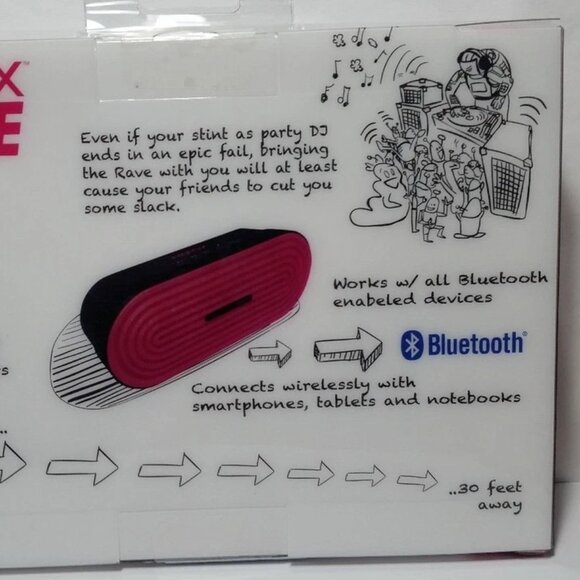 HMDX Audio RAVE HX-P205 Wireless Portable Speaker - Pink - Picture 6 of 12